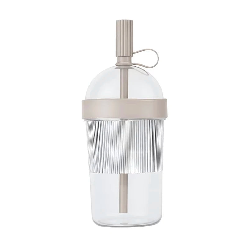 Portable Transparent Water Bottle with Straw – 550ml Sports Cup Sports Water Bottle Axl 1pcs C