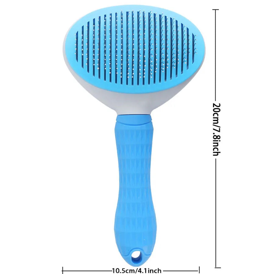 One-Click Self-Cleaning Pet Comb – Cat & Dog Deshedding Brush Pet Grooming Comb Axl