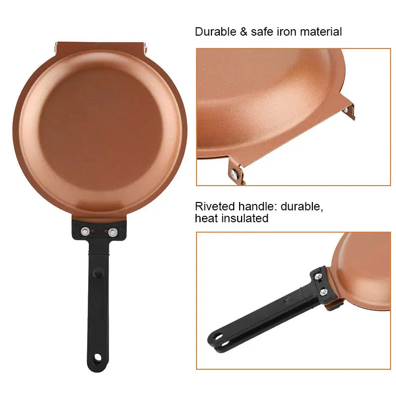 Double-Sided Flip Pancake Pan | Non-Stick Ceramic Frying Pan Flip Frying Pan Axl