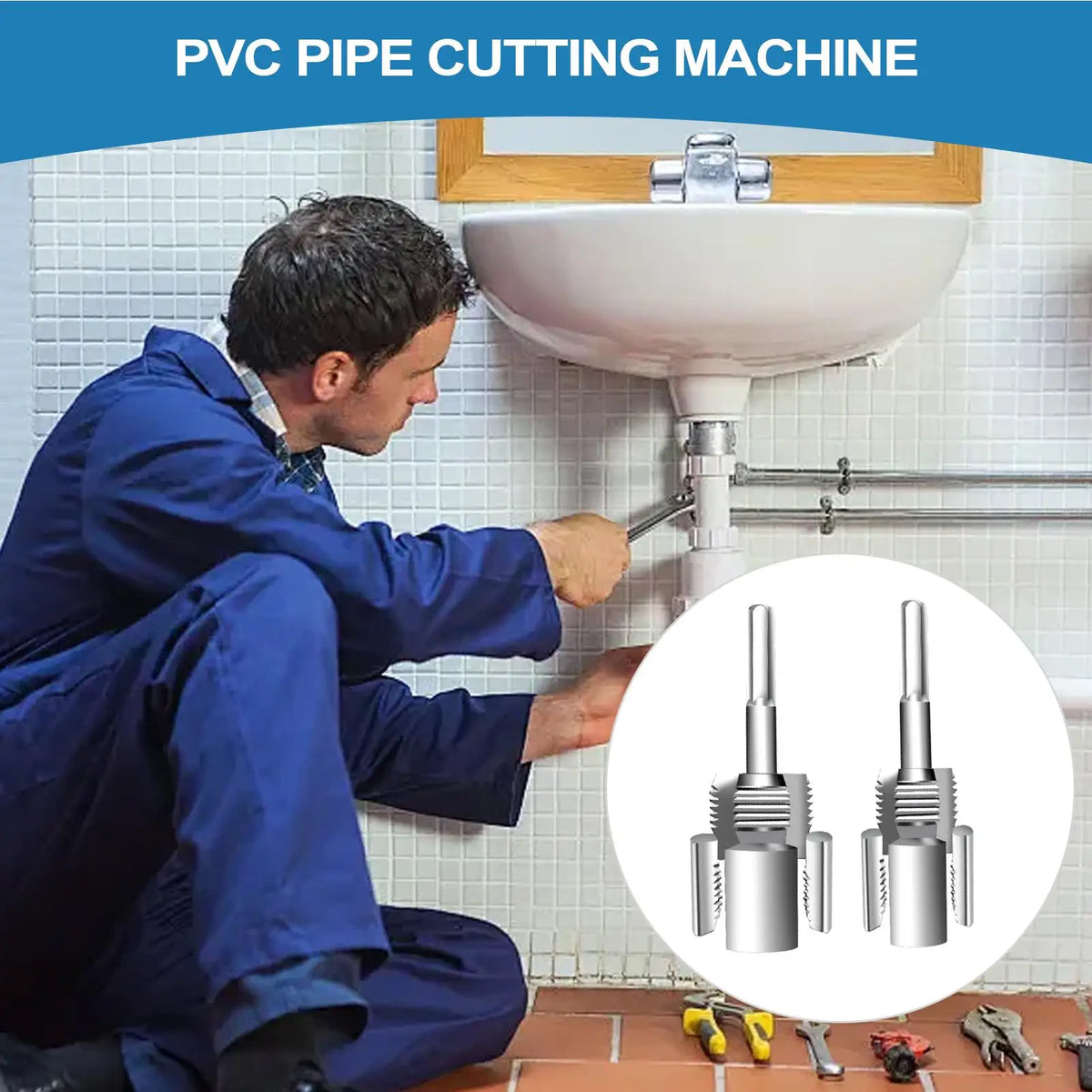 PVC Pipe Threader – Internal & External Tapping Tool for Drill Pipe Threading Tool Axl