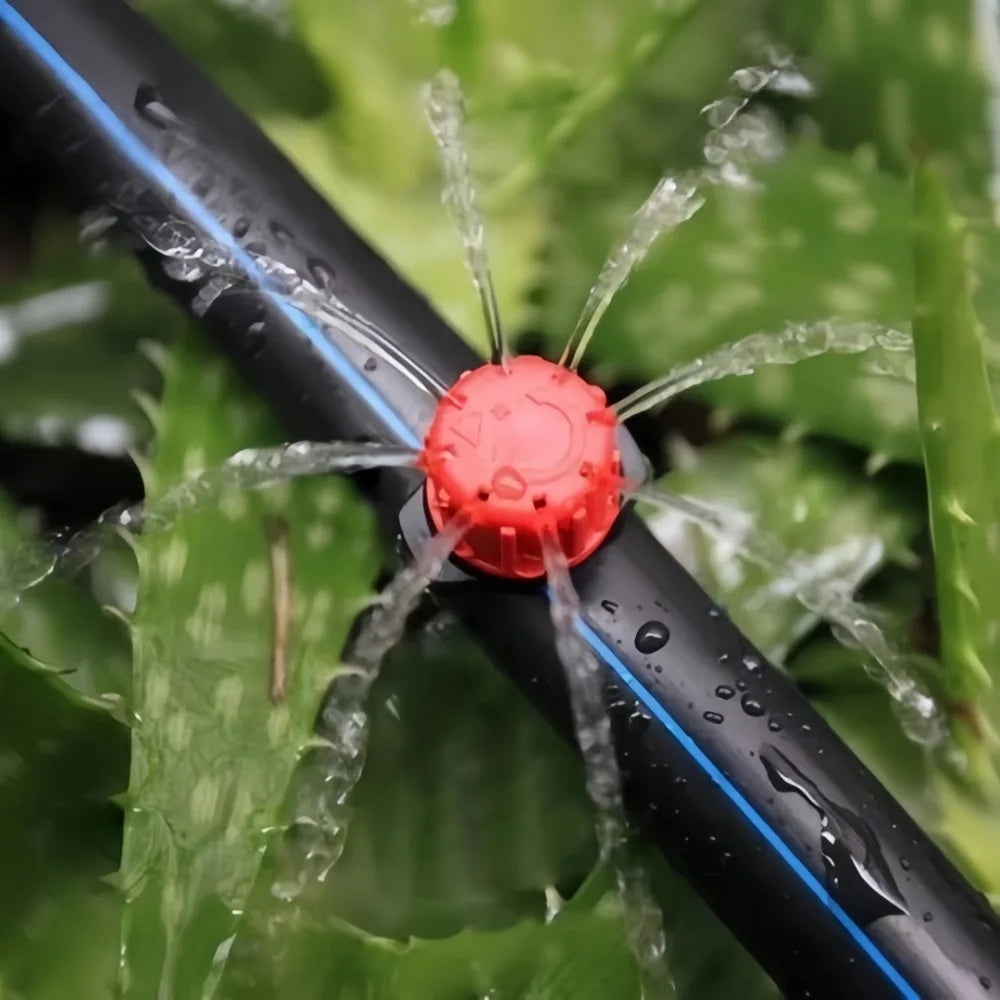 50-Pack Adjustable Garden Drippers – 8-Hole Micro Sprinkler Nozzles Drip Irrigation Nozzles Axl