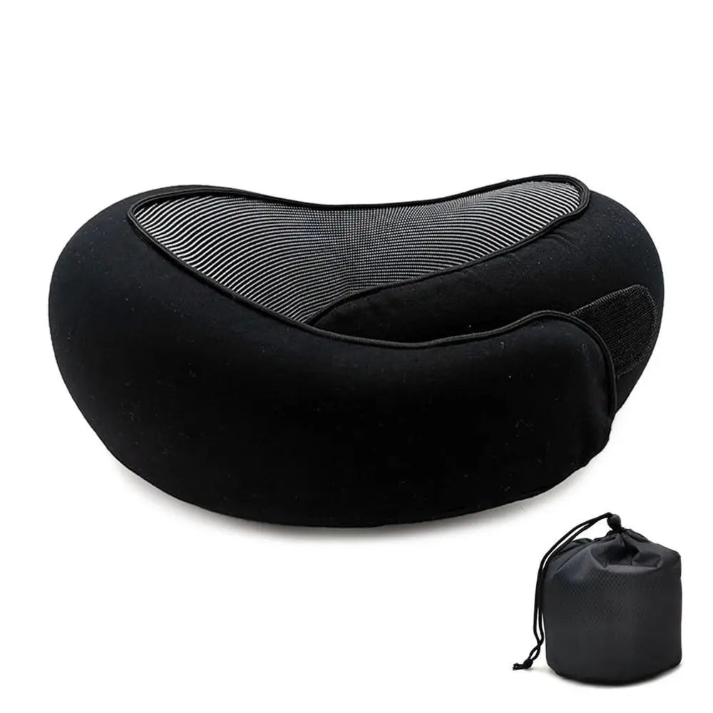 Memory Foam U-Shape Travel Neck Pillow – Adjustable Support Travel Neck Pillow Axl black Type2