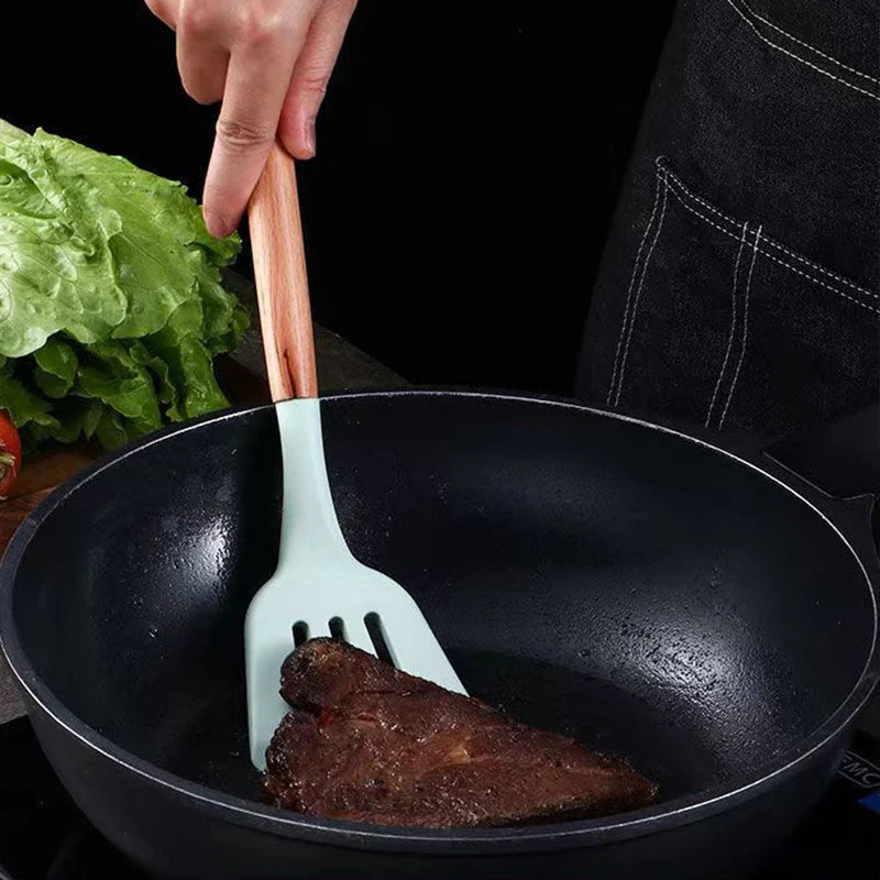 SHIBO Silicone Spatula Turner Set – Egg, Fish & Slotted Shovel Silicone Spatula Set Axl