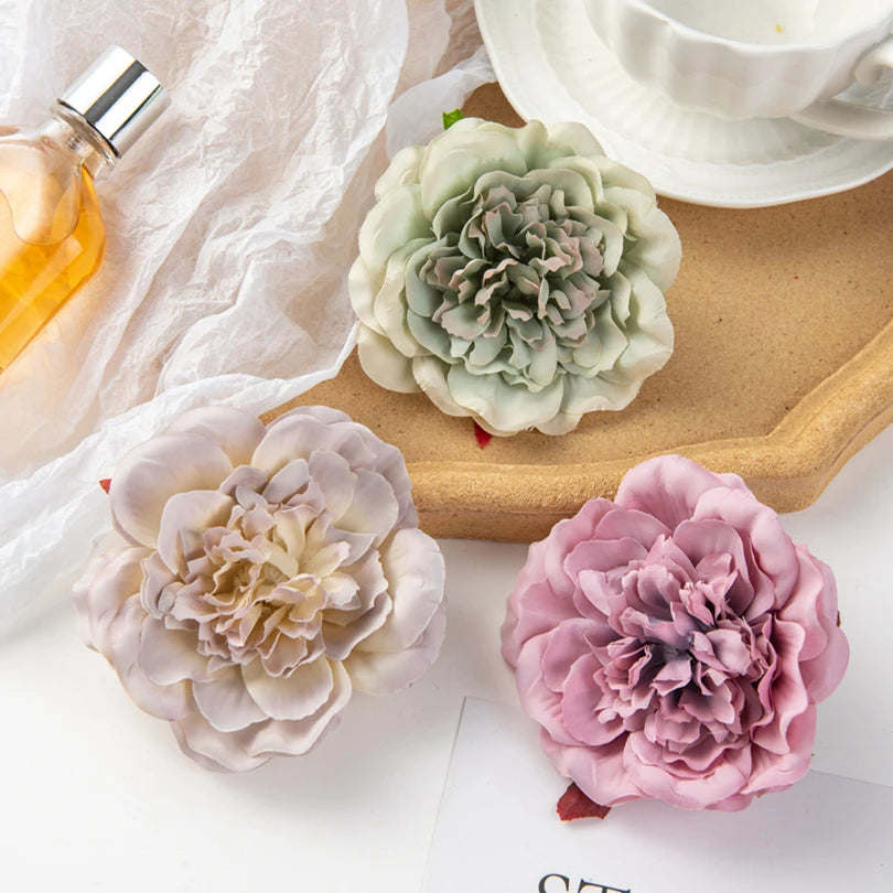 Silk Dahlia Peony Artificial Flowers 5/10 Pcs – Wedding Decor Artificial Flowers Axl