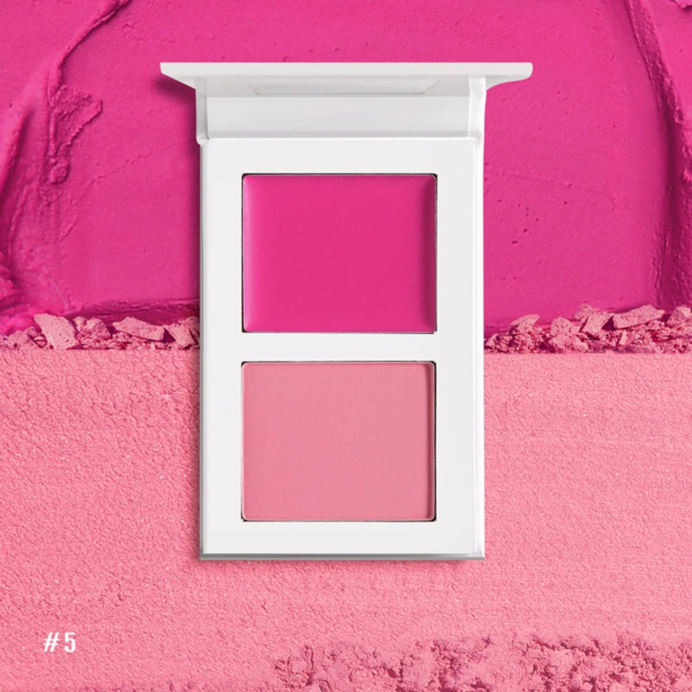 Dual Color Creamy Blush – Matte Vegan Private Label Blusher Cream Blush Axl 05 100pcs with logo