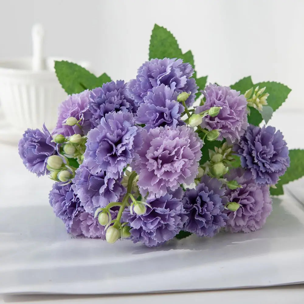 Silk Carnation Artificial Flowers – Wedding & Home Décor Artificial Silk Flowers Axl PURPLE 2 pcs