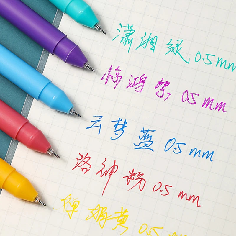 5-Pack Macaron Kawaii Gel Pens – 0.5mm Colorful Writing Set Gel Pen Set Axl