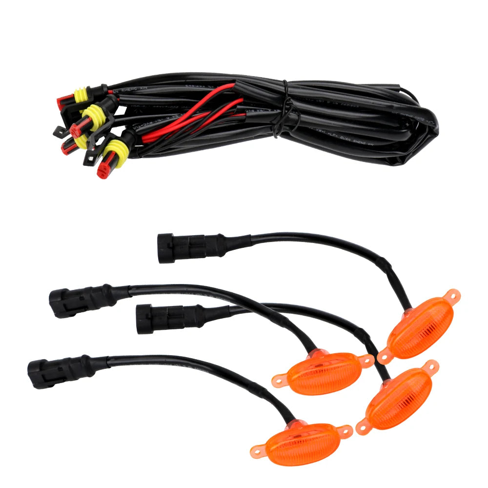 LED Amber Eagle Eye Grille Light Kit – 12V Universal 6 SMD Automotive Grille Light Axl