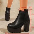 UXST Women's Platform Ankle Boots – Super High Square Heel Platform Ankle Boots Axl black 41