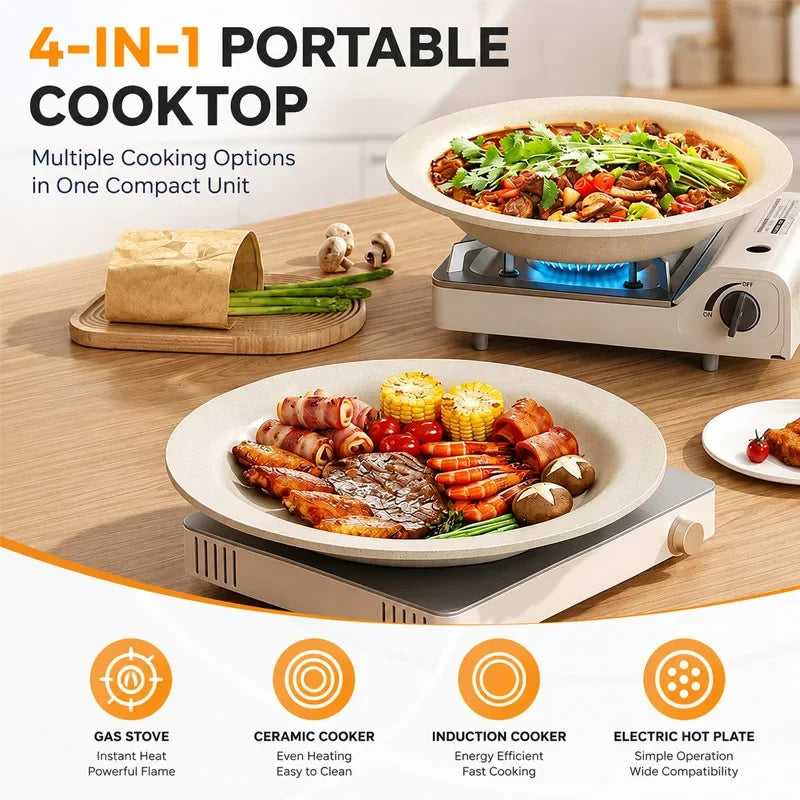 KEMORELA Korean Flying Saucer Pan – Ceramic Aluminum 30cm Ceramic Frying Pan Axl