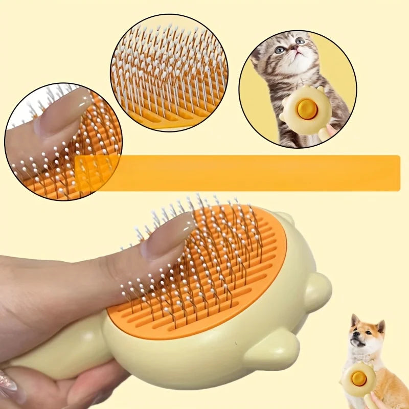 Pet Hair Remover Brush – Self-Cleaning Cat & Dog Grooming Tool Pet Grooming Brush Axl