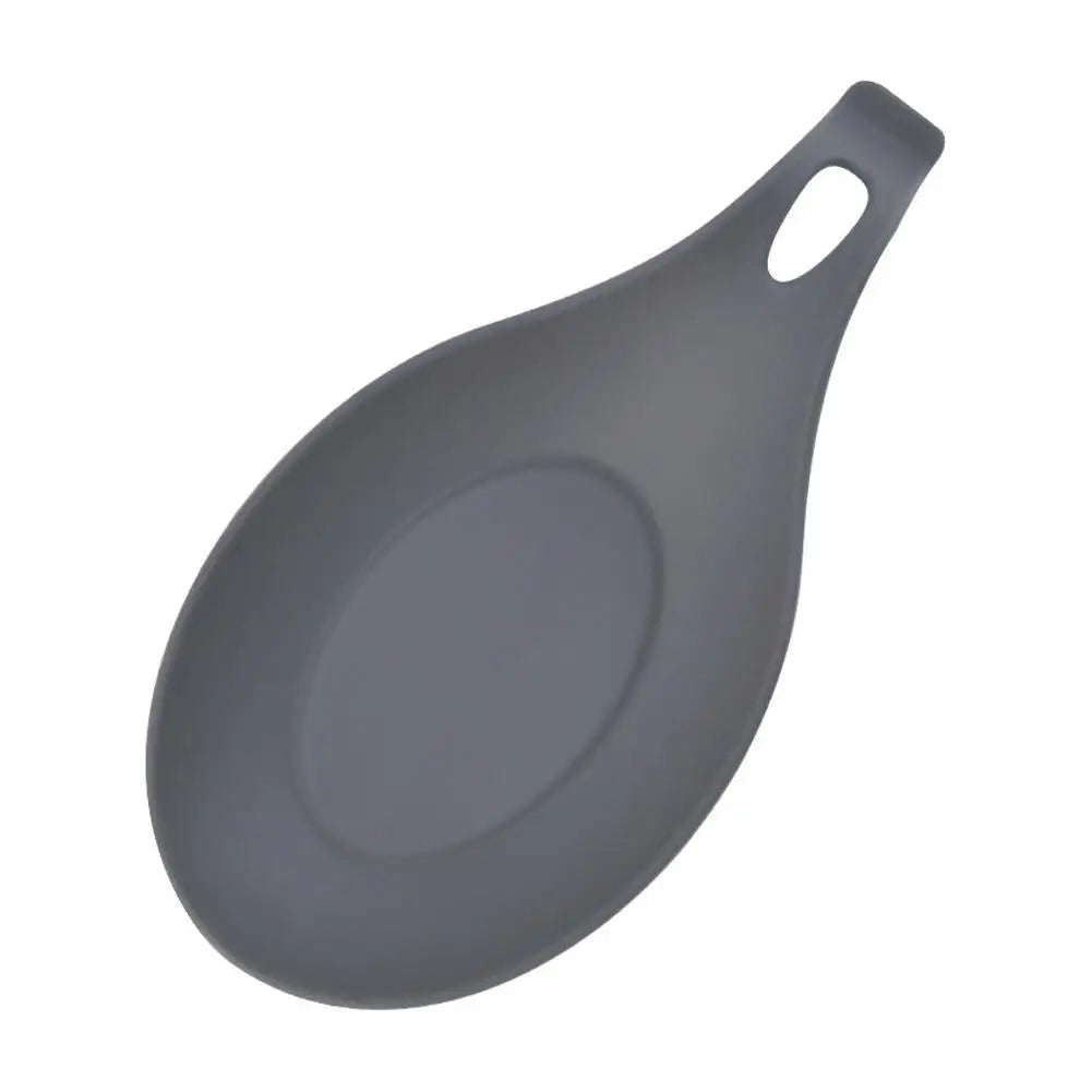 Silicone Spoon Rest & Spatula Holder – Heat-Resistant Kitchen Tray Utensil Spoon Rest Axl Gray
