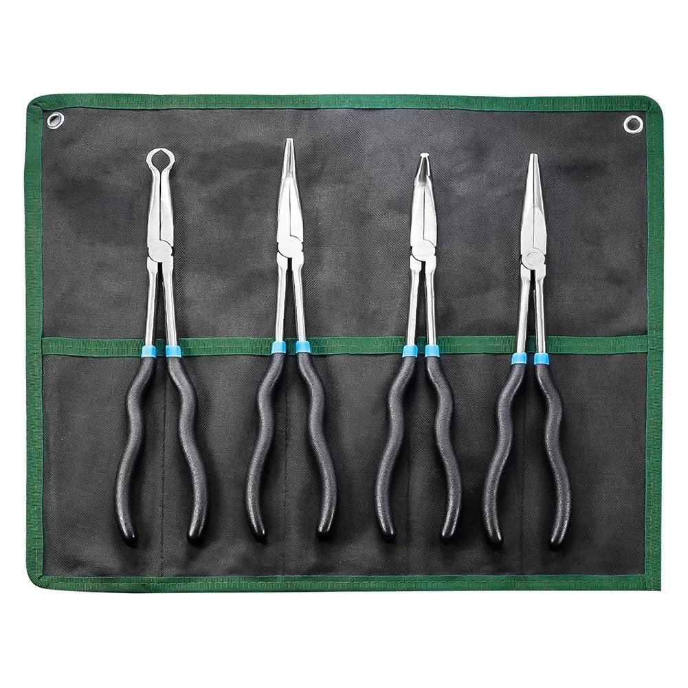 4/5-Piece Long Nose Pliers Set – Straight, 45° & 90° Curved Pliers Set Axl 4pcs China Mainland
