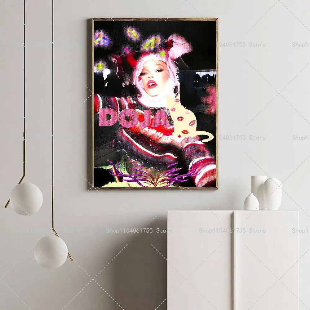 Doja Cat Self-Adhesive Wall Art Poster – Vivid Color Print Wall Art Poster Axl