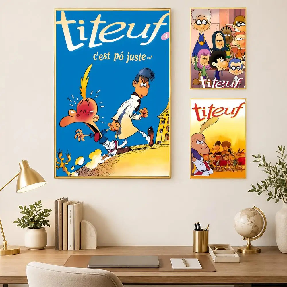 Titeuf Animation Wall Poster – Self-Stick HD Waterproof Art Wall Art Poster Axl