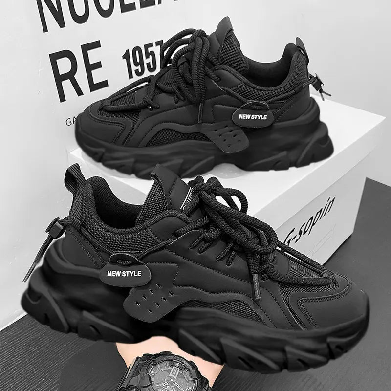 Men's Breathable Thick-Sole Casual Sneakers | All-Season Men's Casual Sneakers Axl black 39