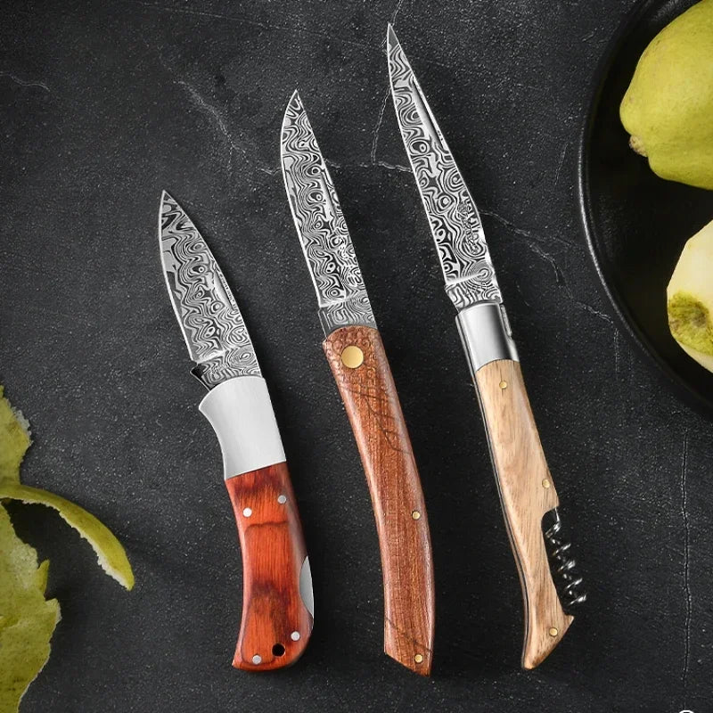 PLYS Damascus Folding Pocket Knife – Sharp Stainless Steel Folding Pocket Knife Axl