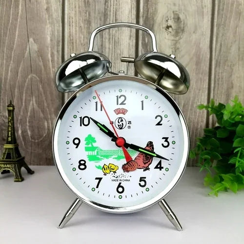 Vintage Gold Mechanical Alarm Clock – Chick Pecking Décor Mechanical Alarm Clock Axl 11.5X17CM