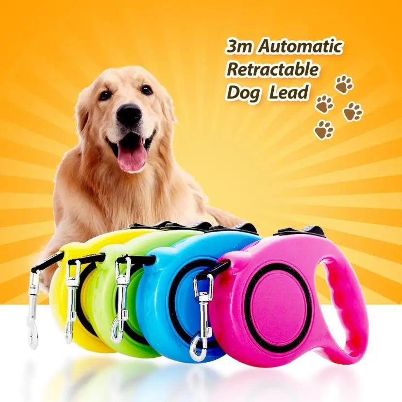 Retractable Dog Leash 3M/5M – One-Hand Lock Small & Medium Dogs Retractable Dog Leash Axl
