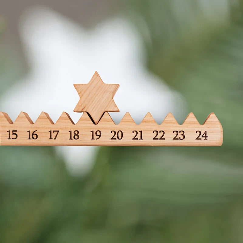Wooden Christmas Countdown Advent Calendar – Star Design Advent Calendar Axl