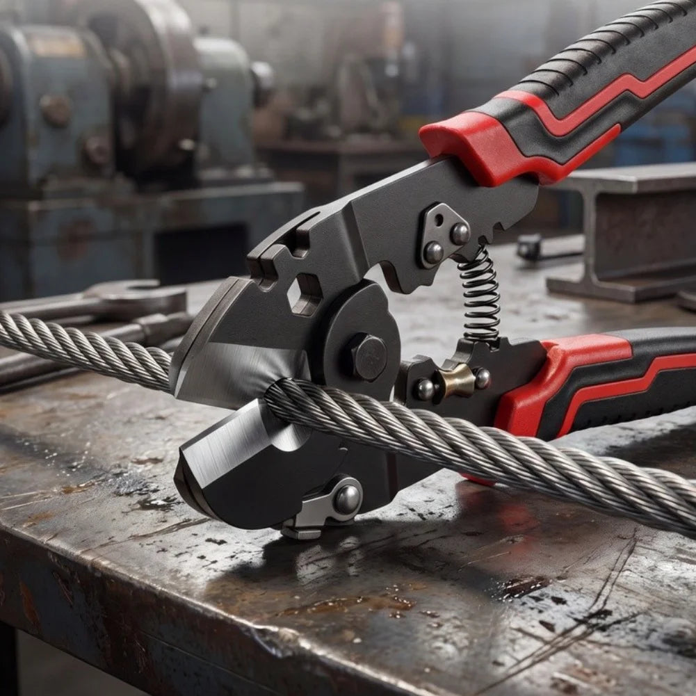 Heavy-Duty Wire Rope Pliers – 4-in-1 Ergonomic Wire Cutter Tool Wire Rope Pliers Axl