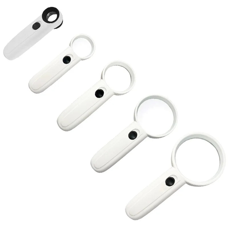 Handheld Magnifying Glass 2 LED Lights – Senior Reading Magnifier LED Handheld Magnifier Axl