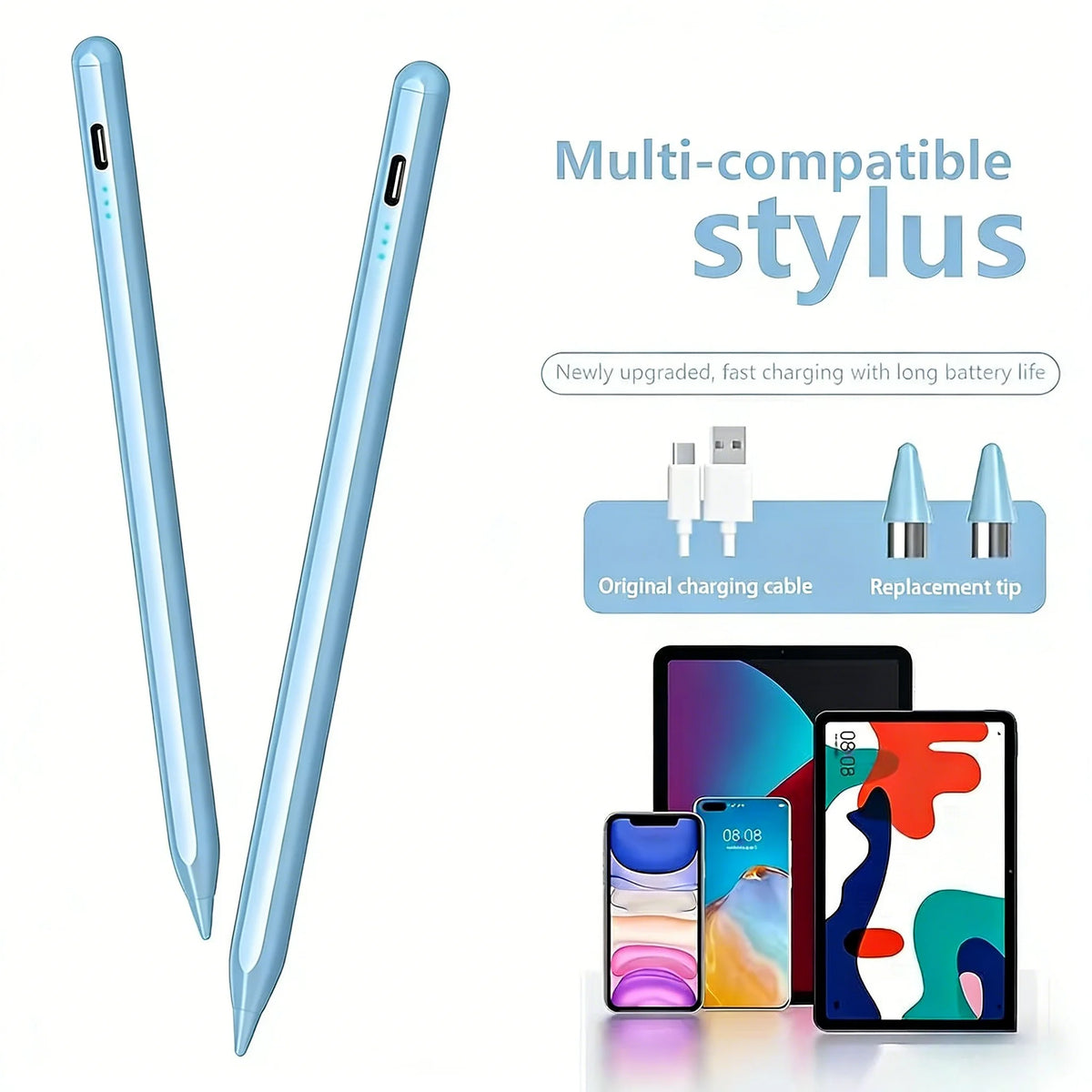 Universal Stylus Pen for iPad, Android & iOS Tablets Tablet Stylus Pen Axl ZP3-blue-01