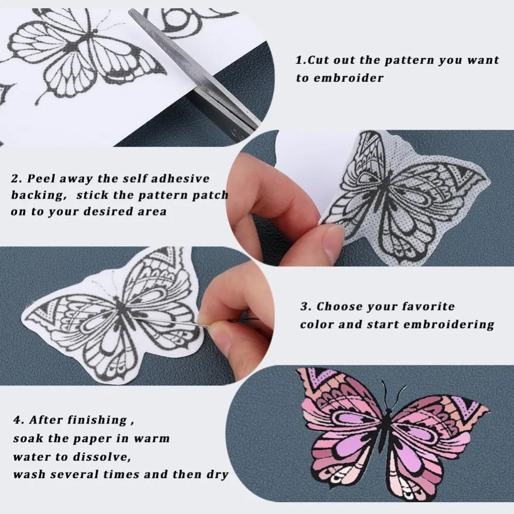 Stick & Stitch Embroidery Transfer Stabilizers – 2 Sheets Embroidery Stabilizer Axl
