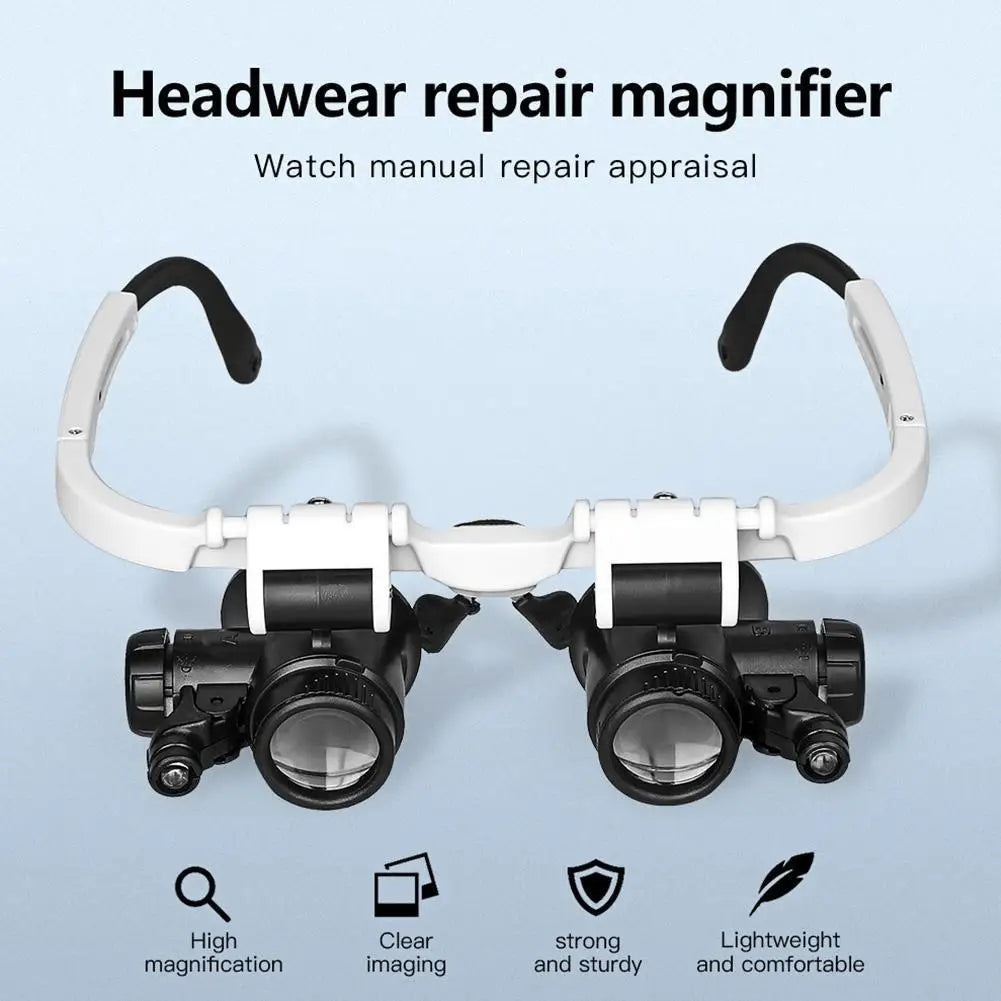 LED Head Magnifier Loupe – 8X 15X 23X Adjustable Headband Head Magnifier Loupe Axl