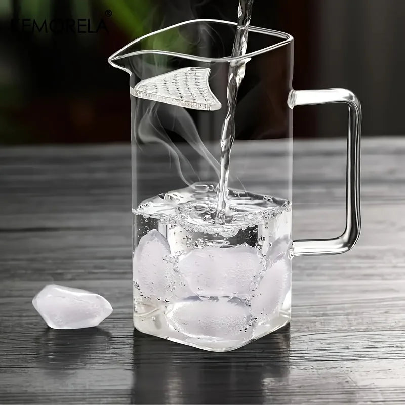 Borosilicate Glass Tea Cup 2-in-1 Teapot & Infuser | KEMORELA Glass Tea Infuser Cup Axl