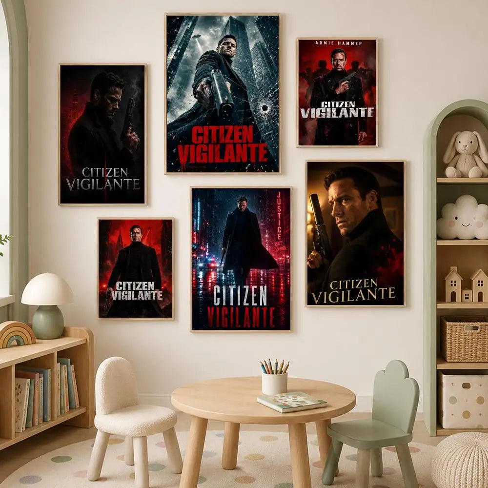 Citizen Vigilante Movie Poster – Self-Stick HD PVC Wall Art Wall Art Poster Axl