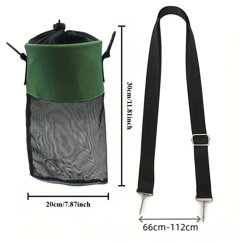 Hanging Mesh Clothes Peg Bag – Drawstring Storage Organizer Laundry Storage Bag Axl