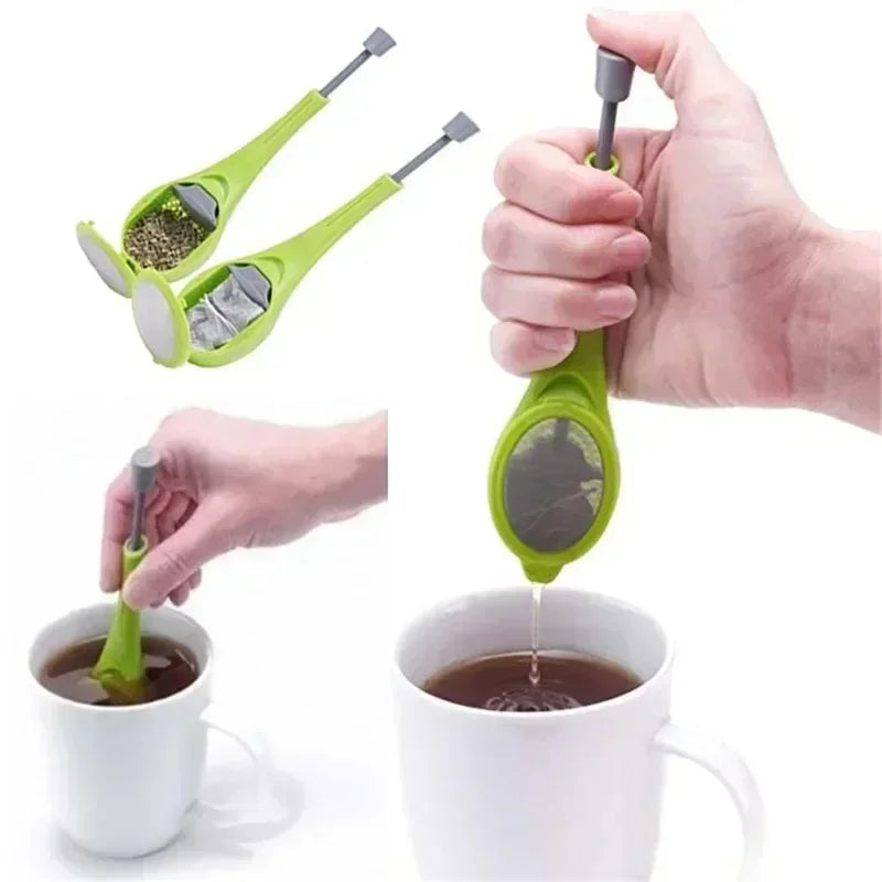 Manual Press Tea Infuser | Food Grade Loose Leaf Strainer Tea Infuser Axl