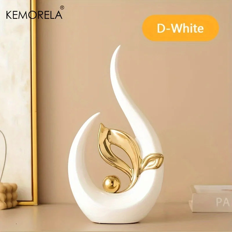 Nordic Ceramic Sculpture – Luxury Home & Office Décor | KEMORELA Ceramic Sculpture Axl D-White