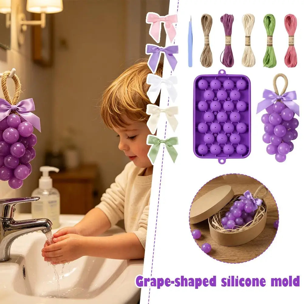 3D Grape Silicone Mold Soap Making Kit – DIY Candle Craft Set Soap Making Kit Axl