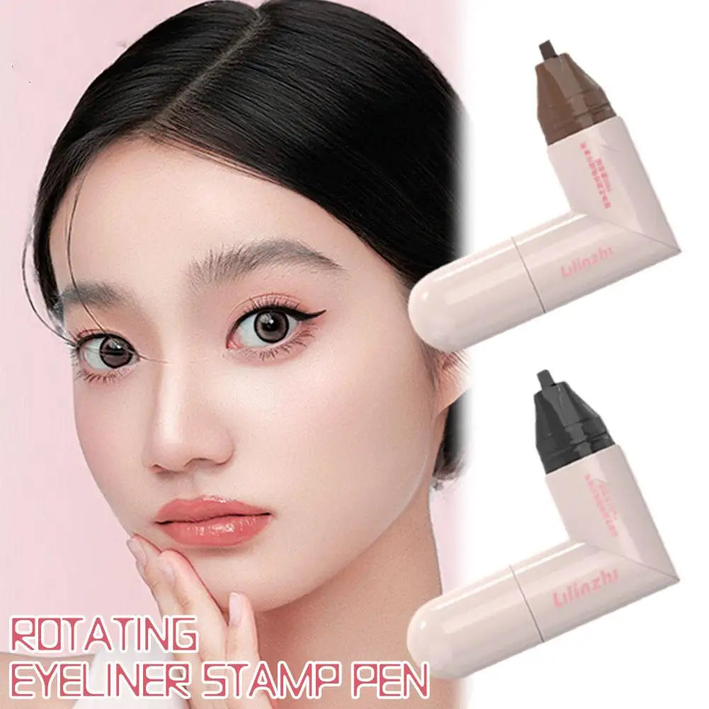 Rotating Stamp Eyeliner Pen – Dual-Tip Waterproof Wing Liner Stamp Eyeliner Pen Axl