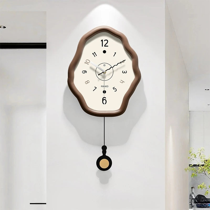 Modern Wooden Swing Wall Clock – Silent Quartz 30×60cm Wooden Wall Clock Axl
