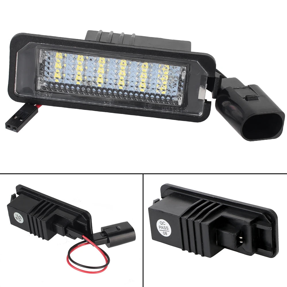 VW Golf Passat Polo 18SMD LED License Plate Lights 6500K – 2Pcs LED License Plate Lights Axl