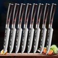 Damascus Steak Knife Set 1–8 Pc | 4.5" Stainless Steel Blades Steak Knife Set Axl 8pcs