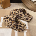 Women's Leopard Furry Slippers – Plush Warm Winter Slides Women's Slippers Axl khaki 35