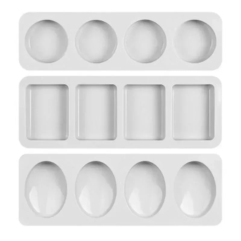 3D Silicone Soap Molds – Oval, Round & Square Handmade Mould Silicone Soap Mold Axl