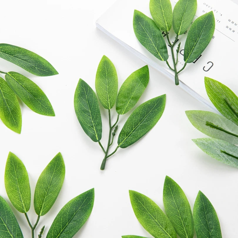 Artificial Silk Oleander Leaves 50/100 Pcs – Wedding & DIY Décor Artificial Leaf Décor Axl