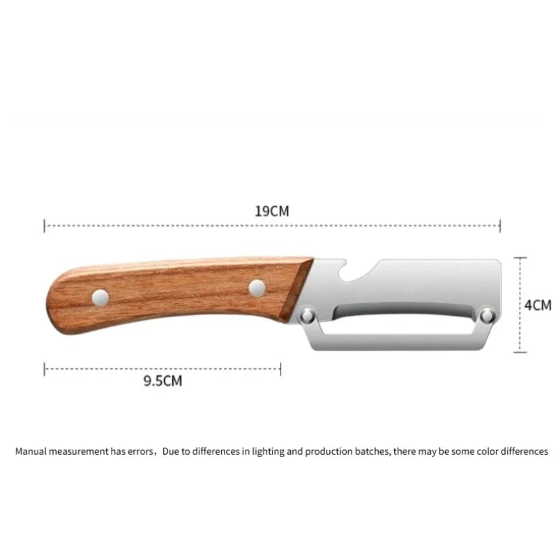 Multi-Function Vegetable Peeler – Wooden Handle & Bottle Opener Vegetable Peeler Axl Brown