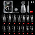 140 Pcs Reusable Dual Nail Forms – 14 Sizes Oval & Square Nail Extension Forms Axl A3