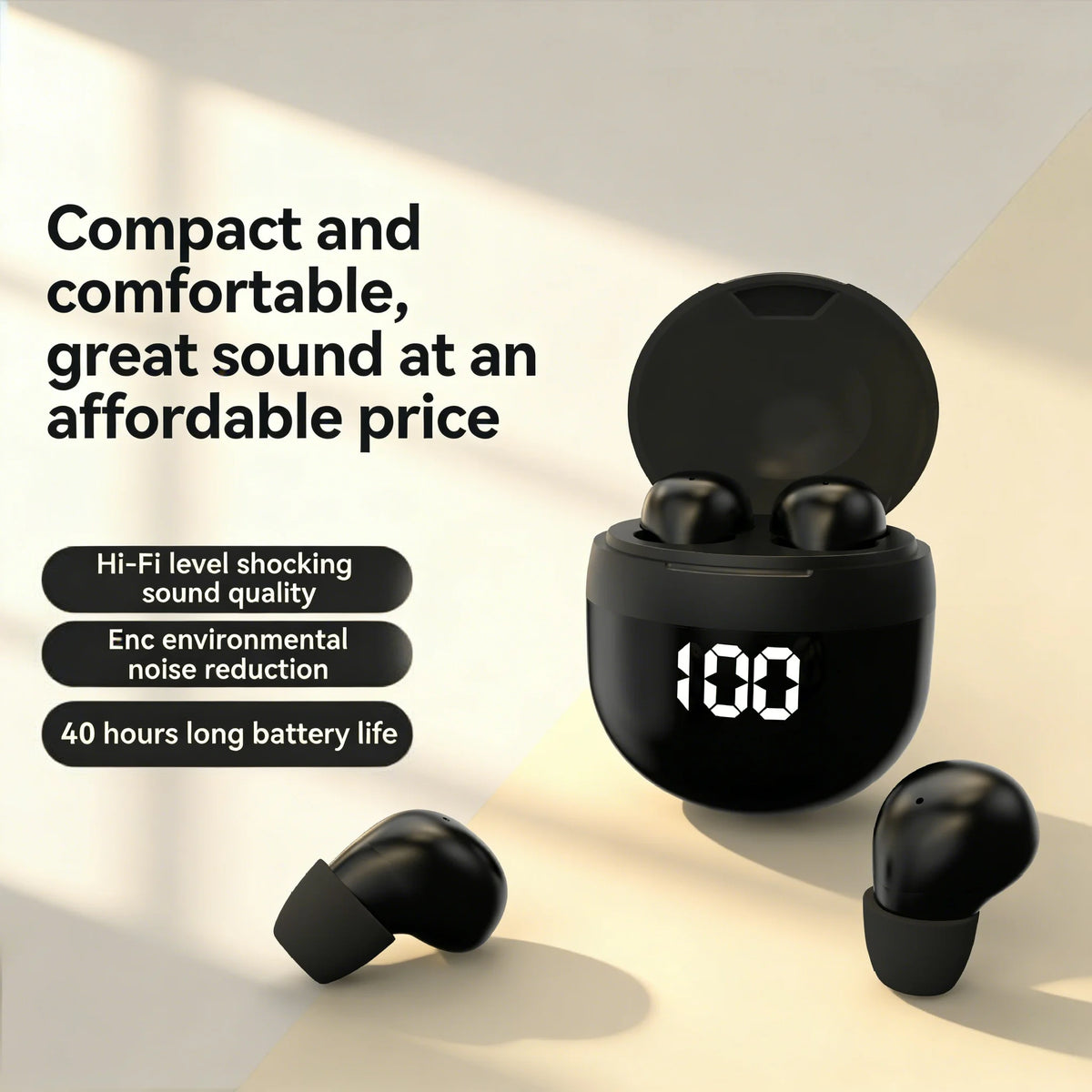 SK18 Wireless Mini Earbuds – HiFi Sound, Noise Reduction Wireless Earbuds Axl