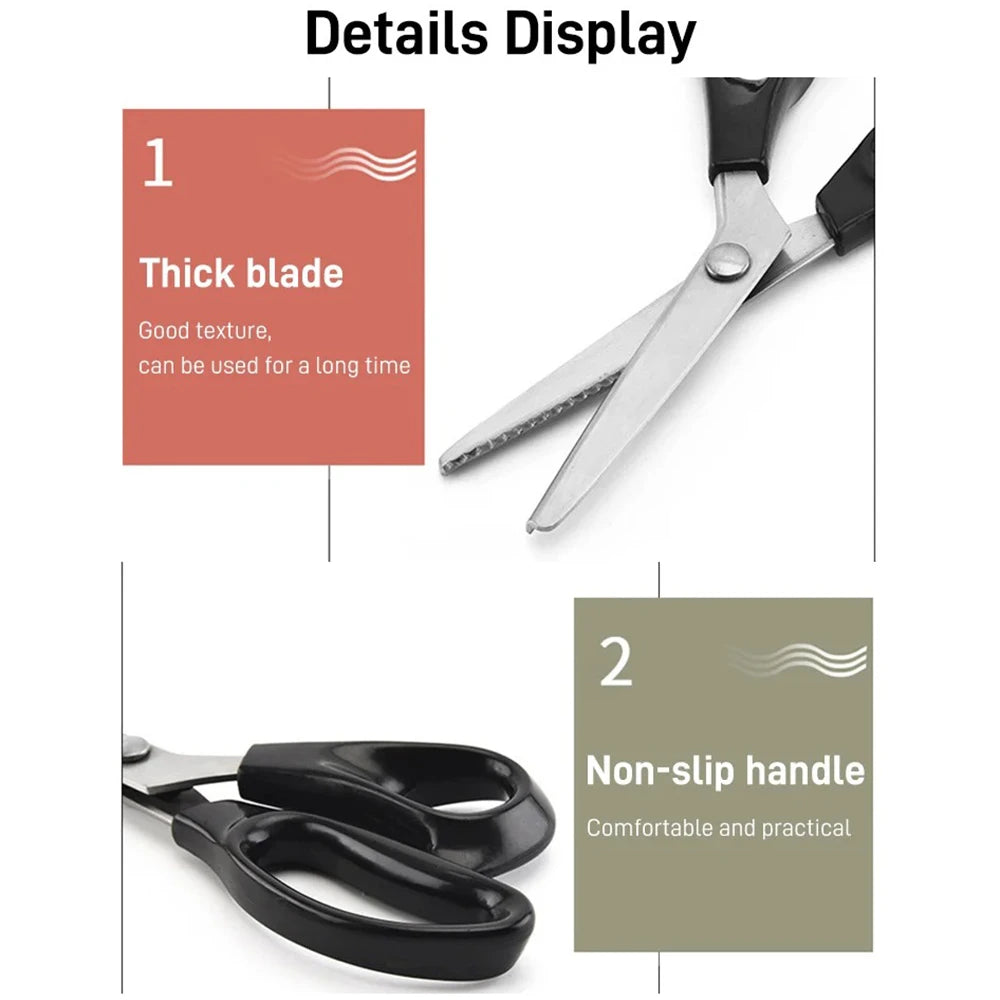 Zigzag Pinking Shears – Stainless Steel Fabric & Lace Scissors Pinking Shears Axl