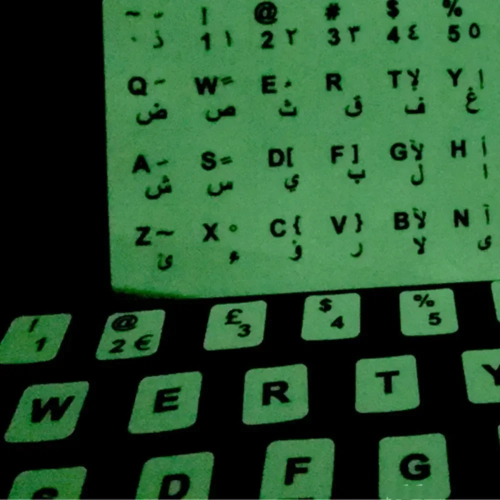 Luminous Keyboard Stickers – Russian, English & Spanish Keyboard Stickers Axl