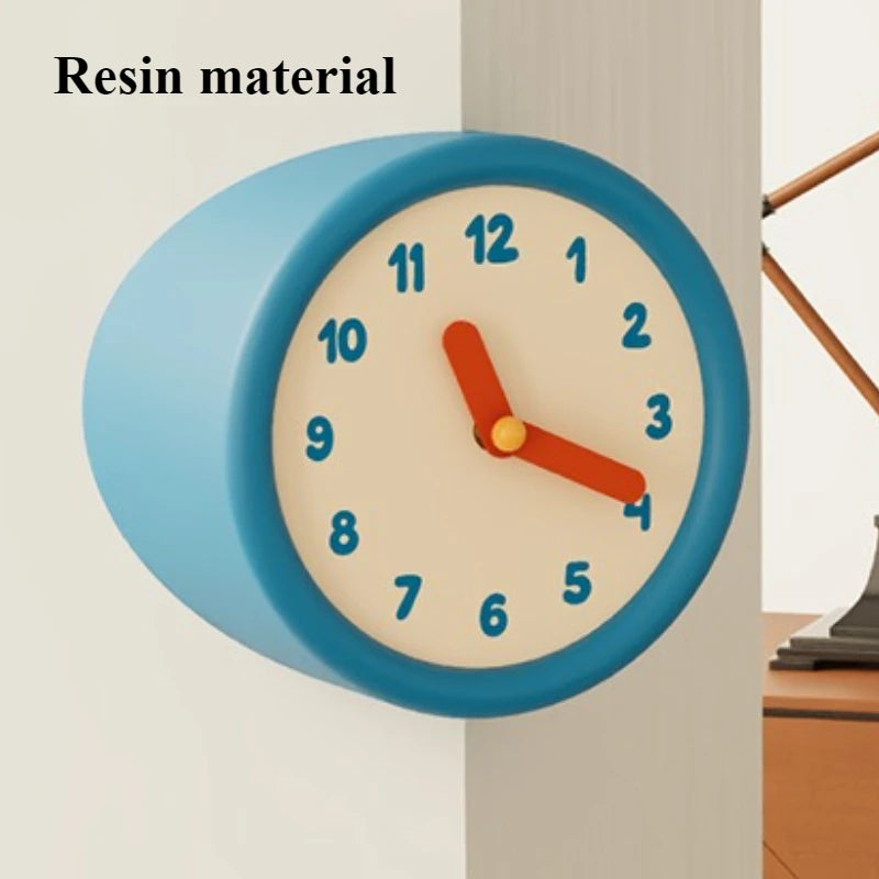 Nordic Silent Wall Clock – Modern Resin Corner Art Décor Wall Clock Axl