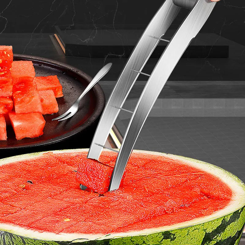 Stainless Steel Watermelon Cutter & Cube Slicer | Kitchen Tool Watermelon Cube Slicer Axl
