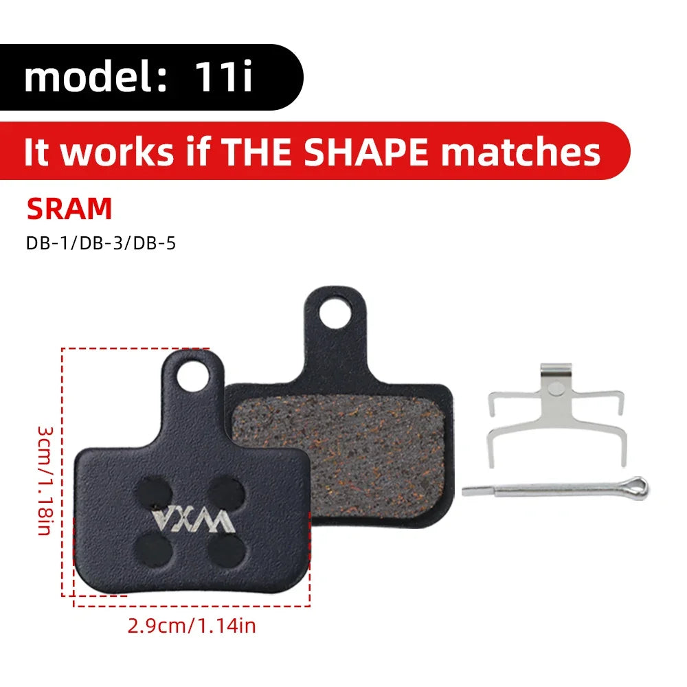 VXM MTB Hydraulic Disc Brake Pads – Semi-Metal, Quiet & Durable